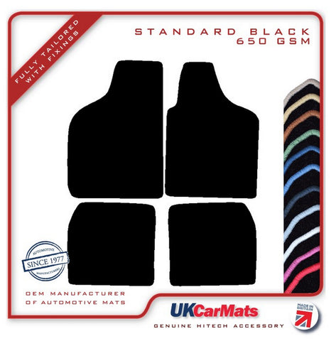 Fiat Uno 1985-1994 Black Tailored Carpet Car Mats HITECH