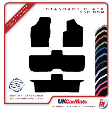 Ford Galaxy Mk1 / Mk2 (MPV) 1995-2006 Black Tailored Carpet Car Mats HITECH