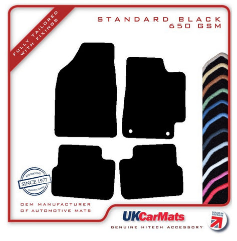 Fiat Bravo 2007 onwards Black Tailored Carpet Car Mats HITECH