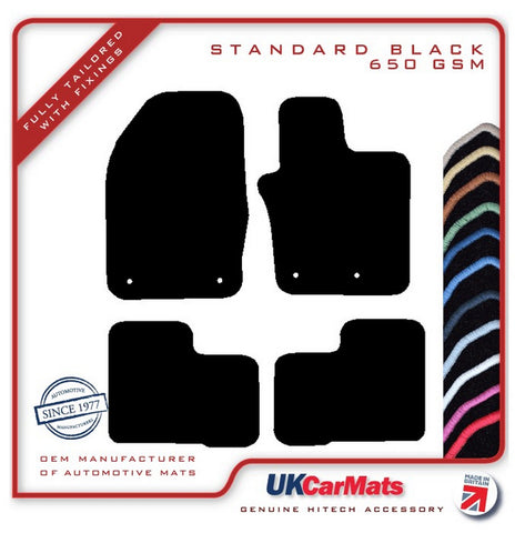 Fiat 500X 2014 onwards Black Tailored Carpet Car Mats HITECH