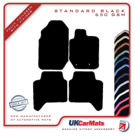 Ford Ranger Wildtrak 2015 onwards Black Tailored Carpet Car Mats HITECH