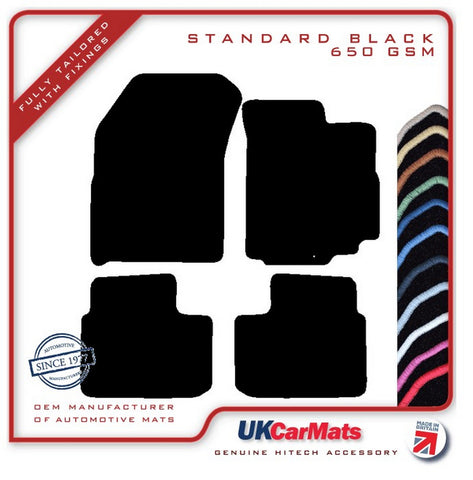 Fiat Sedici 2006-2011 Black Tailored Carpet Car Mats HITECH