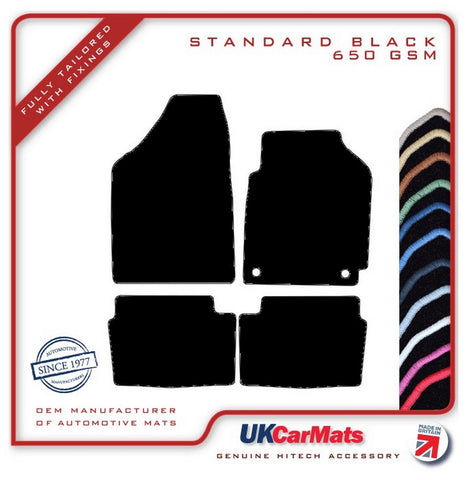 Hyundai i10 2008-2009 Black Tailored Carpet Car Mats HITECH