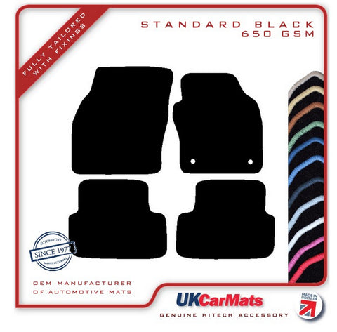 Seat Ibiza 2017 onwards Black Tailored Carpet Car Mats HITECH