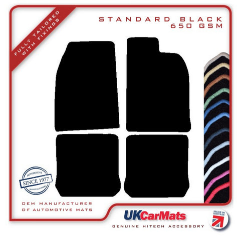 VW Beetle Classic 1950-2003 Black Tailored Carpet Car Mats HITECH