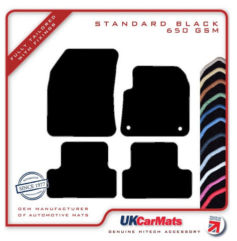 Vauxhall Grandland X 2017 onwards Black Tailored Carpet Car Mats HITECH