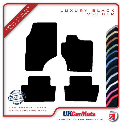 Citroen DS4 2015 onwards Black Luxury Velour Tailored Car Mats HITECH