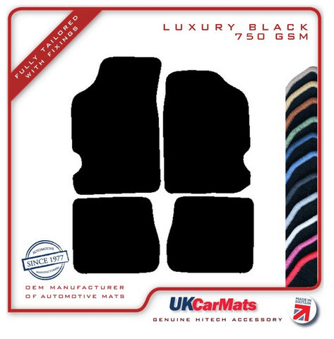 Citroen Saxo (Facelift) 2000-2003 Black Luxury Velour Tailored Car Mats HITECH