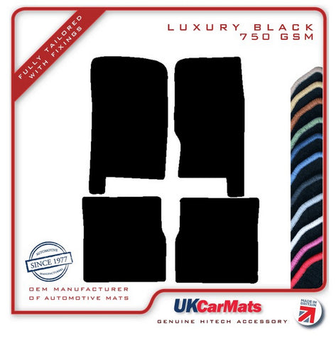 Daihatsu Fourtrak 1987-2000 Black Luxury Velour Tailored Car Mats HITECH