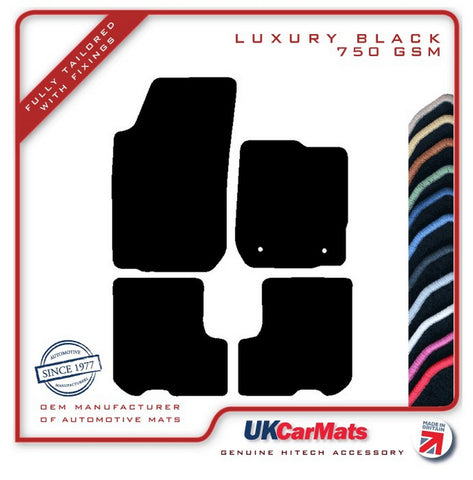 Dacia Logan MCV 2012-2020 Black Luxury Velour Tailored Car Mats HITECH