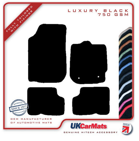 Dacia Duster 2010-2017 Black Luxury Velour Tailored Car Mats HITECH