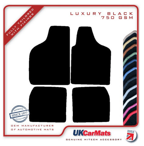 Fiat Uno 1985-1994 Black Luxury Velour Tailored Car Mats HITECH