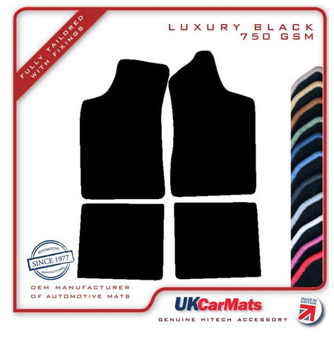 Ford Escort Manual Mk1 / Mk2 1968-1980 Black Luxury Velour Tailored Car Mats HITECH