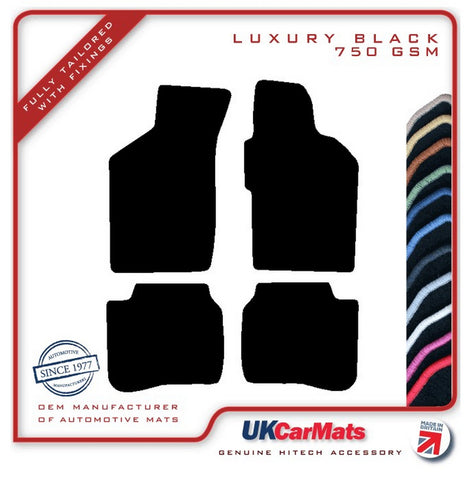 Fiat Tempra 1990-1995 Black Luxury Velour Tailored Car Mats HITECH