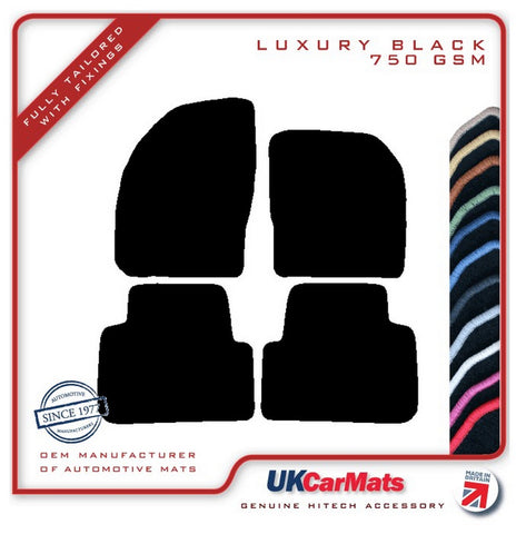 Ford Focus C-Max 2003-2010 Black Luxury Velour Tailored Car Mats HITECH