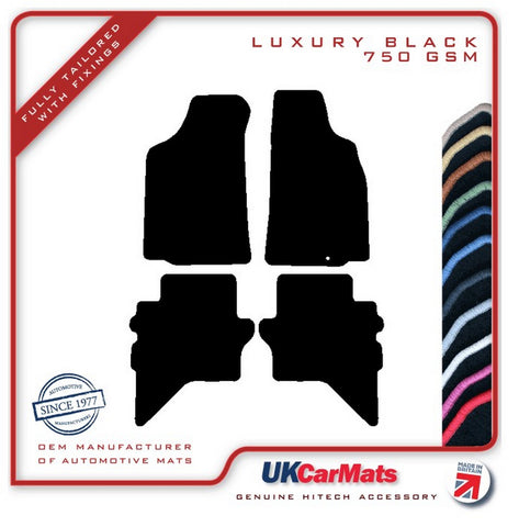 Ford Ranger 2006-2011 Black Luxury Velour Tailored Car Mats HITECH