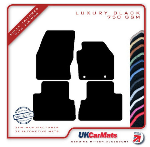 Ford C-Max 2010-2019 Black Luxury Velour Tailored Car Mats HITECH