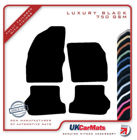 Ford Focus Coupe-Cabriolet 2006-2010 Black Luxury Velour Tailored Car Mats HITECH