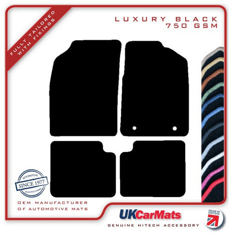 Ford Ka 2nd gen Facelift 2013-2016 Black Luxury Velour Tailored Car Mats HITECH