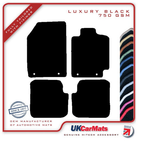 Fiat Stilo 2002-2007 Black Luxury Velour Tailored Car Mats HITECH