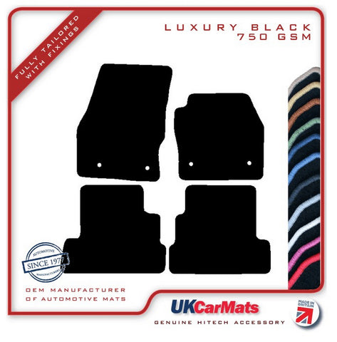 Ford Kuga 2015-2019 Black Luxury Velour Tailored Car Mats HITECH