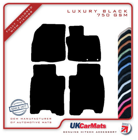 Honda Civic 3dr Inc Type R 2006 onwards Black Luxury Velour Tailored Car Mats HITECH