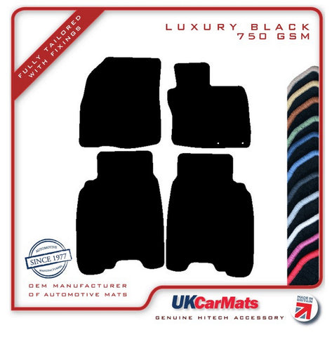 Honda Civic 5dr 2006-2008 Black Luxury Velour Tailored Car Mats HITECH