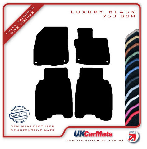 Honda Civic 5dr 2008-2011 Black Luxury Velour Tailored Car Mats HITECH