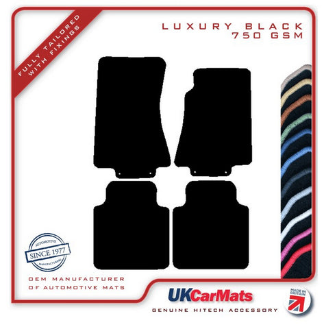 Jaguar XJ Series (X350) LWB 2003-2009 Black Luxury Velour Tailored Car Mats HITECH