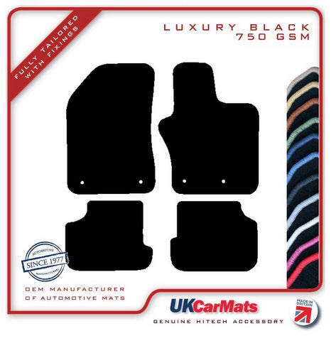 Jeep Renegade 2014 onwards Black Luxury Velour Tailored Car Mats HITECH