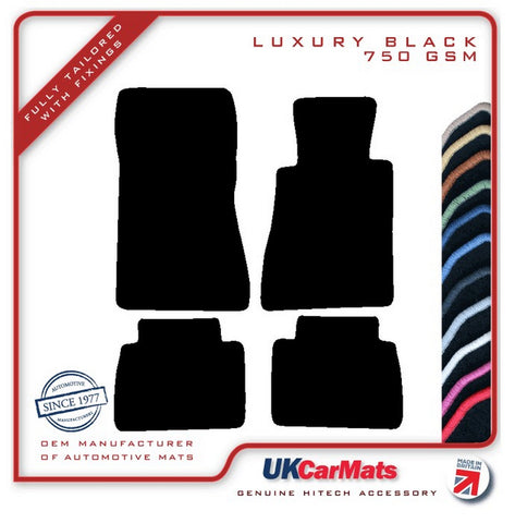 Mercedes 190 (W201) Saloon 1982-1993 Black Luxury Velour Tailored Car Mats HITECH