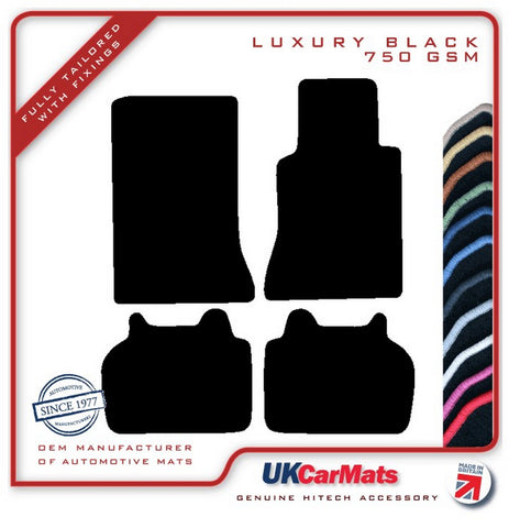 Mercedes E Class (W124) Saloon / Estate 1984-1996 Black Luxury Velour Tailored Car Mats HITECH