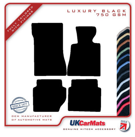 Mercedes E Class (W123) Saloon / Estate SWB 1975-1985 Black Luxury Velour Tailored Car Mats HITECH