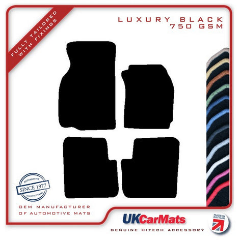 Mitsubishi Colt 1992-1995 Black Luxury Velour Tailored Car Mats HITECH