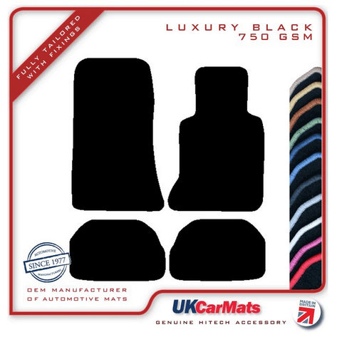 Mercedes E Class (W124) Cab / Coupe 1987-1995 Black Luxury Velour Tailored Car Mats HITECH