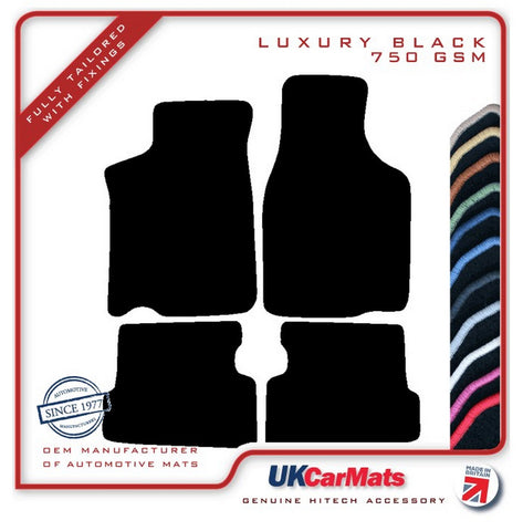 Mazda 626 Coupe 1987-1992 Black Luxury Velour Tailored Car Mats HITECH