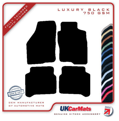 Mitsubishi Galant 1997-2000 Black Luxury Velour Tailored Car Mats HITECH