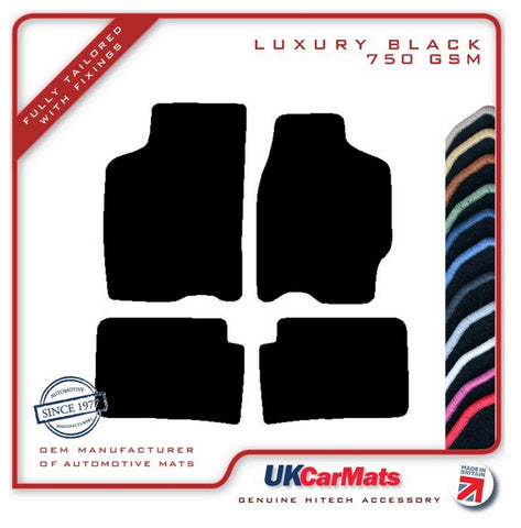 Mazda 626 1998-2001 Black Luxury Velour Tailored Car Mats HITECH