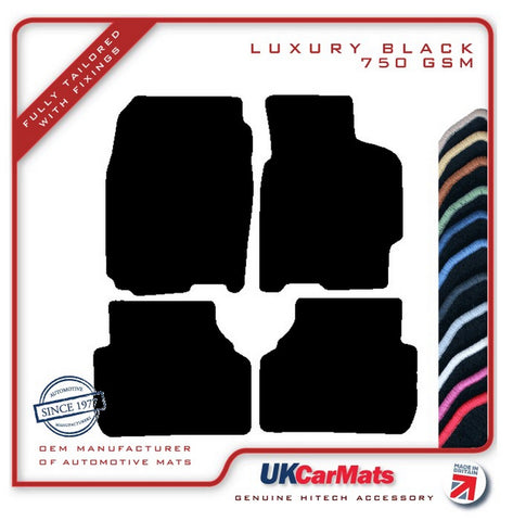 Mazda Premacy 1999-2001 Black Luxury Velour Tailored Car Mats HITECH