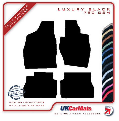 Mitsubishi Pinin 3dr 2000-2005 Black Luxury Velour Tailored Car Mats HITECH