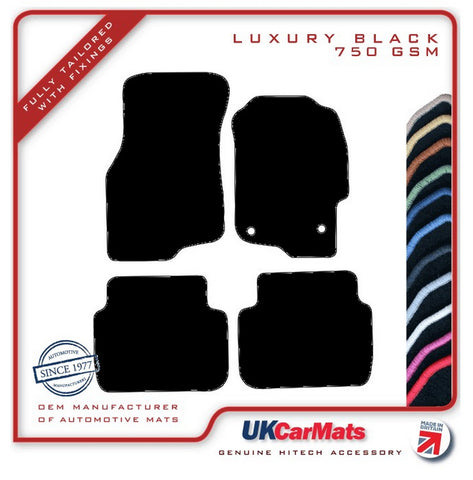 MG ZS Saloon 2001-2005 Black Luxury Velour Tailored Car Mats HITECH