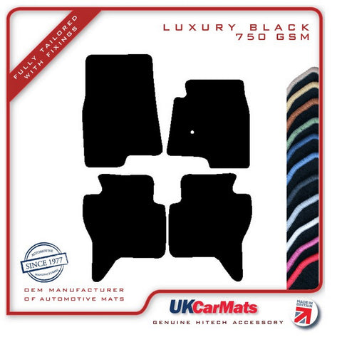 Mitsubishi Shogun LWB 2000-2007 Black Luxury Velour Tailored Car Mats HITECH