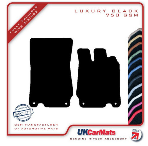 Mercedes SL (R230) 2 Seater 2001-2012 Black Luxury Velour Tailored Car Mats HITECH