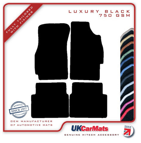 MG ZS Hatchback 2001-2005 Black Luxury Velour Tailored Car Mats HITECH