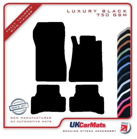 Mercedes CLK (W208) Coupe 1997-2002 Black Luxury Velour Tailored Car Mats HITECH