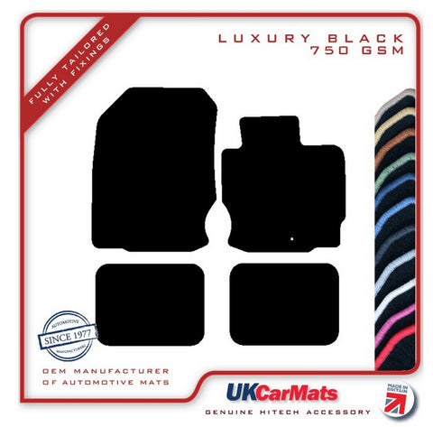 Mitsubishi CZC / Colt Convertible 2006-2009 Black Luxury Velour Tailored Car Mats HITECH