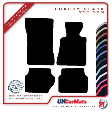 Mercedes E Class (W123) Coupe 1975-1985 Black Luxury Velour Tailored Car Mats HITECH