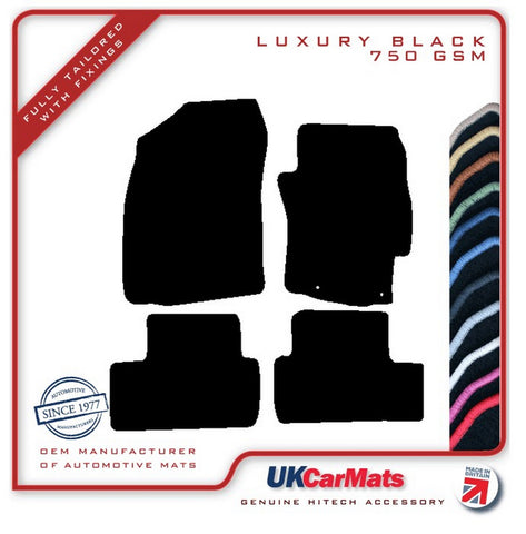 Mitsubishi Lancer Automatic 2008-2017 Black Luxury Velour Tailored Car Mats HITECH