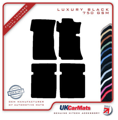 Mercedes S Class (W108) Saloon 1965-1972 Black Luxury Velour Tailored Car Mats HITECH