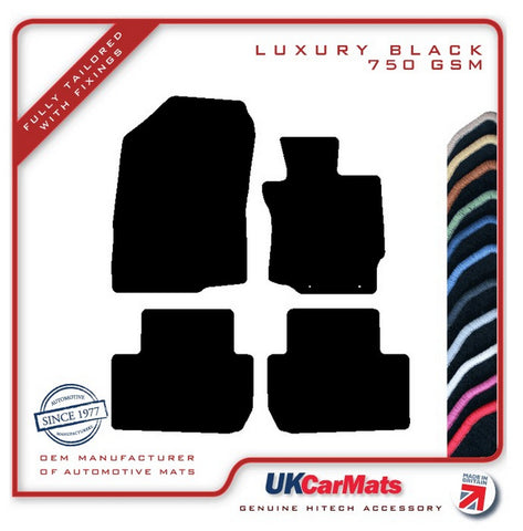 Mitsubishi Outlander Automatic 2012 onwards Black Luxury Velour Tailored Car Mats HITECH